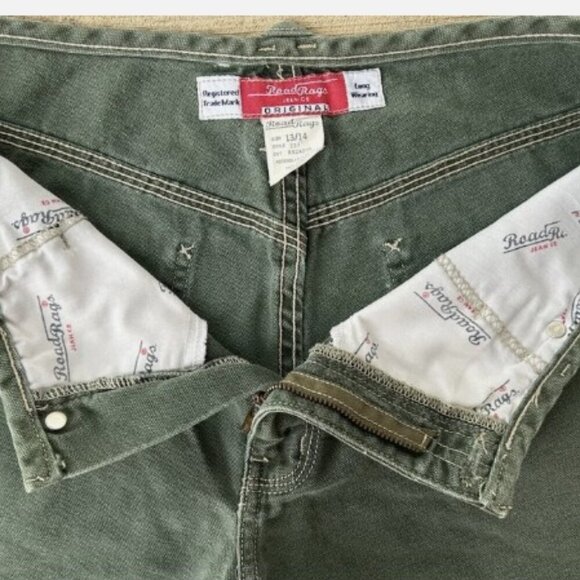 Road Rags Jean Co Vintage Women’s Shorts Green Denim Juniors Size 13/14 - Picture 6 of 9